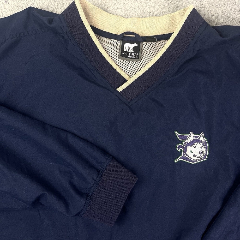 Vintage Duluth Huskies Baseball Windbreaker Lightweight Jacket Coat Size XL